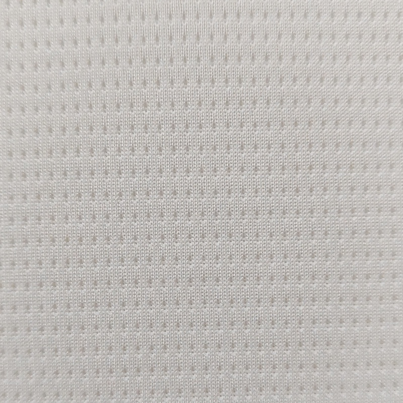 Customized 100% Polyester Vertical Mesh Quick Dry Breathable Knitted Fabric