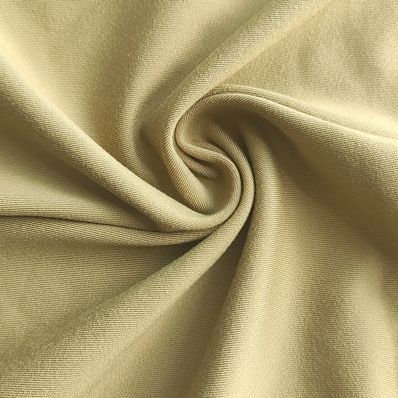 Stock Black 78% Polyester & 22% spandex Double Peached Interlock Fabric