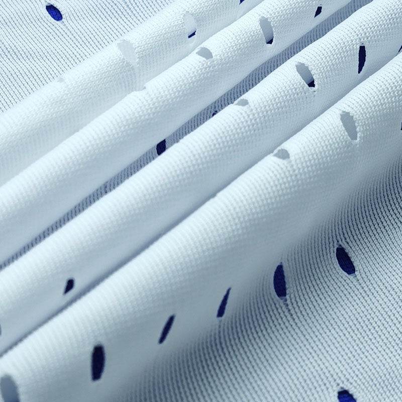 100% Polyester Quick Dry Basketball Soccer Jersey Sports Positioned Moisture Wicking Engineered Jacquard Mesh Fabric