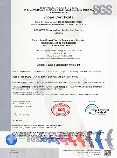 Recycled Fabric Certifications
