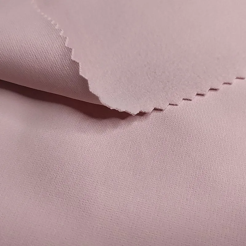 Nylon Spandex Matte 4 Way Stretch Elastane Polyamide Knitted One Side Brushed Sportswear Fabric